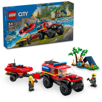 Lego stavebnice Hasičský vůz 4x4 a záchranný člun