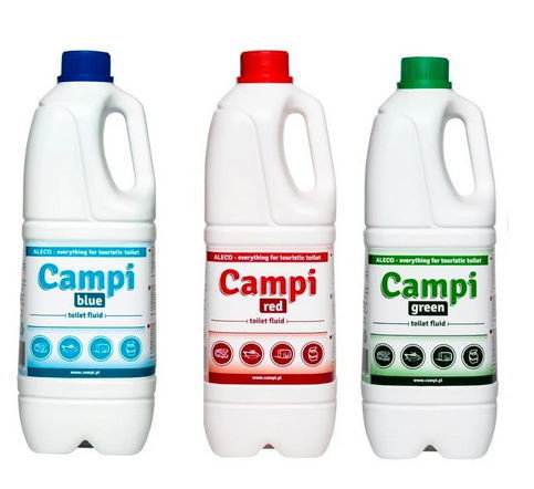 Set přípravků pro WC campi blue red green 6l