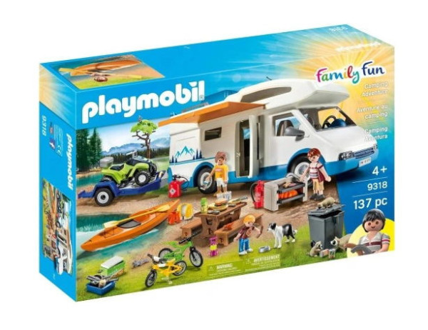 Stavebnice playmobil familyfun 9318 výlet kempingovým autem, sada