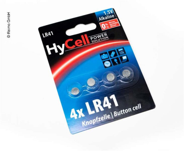 Alkalická knoblíková baterie HyCell LR41 (AG3) - 4 ks