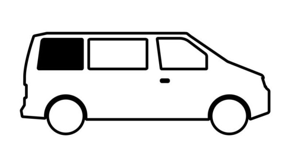 Boční pevné okno CARBEST na Mercedes Benz Vito (2004-2014) dlouhý rozvor, zadní pravé, 1296x521mm, tonované