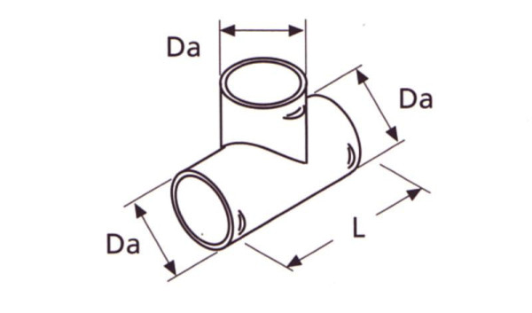 T-kus pro připojení potrubí 60mm