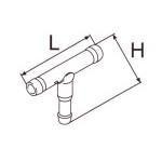 T-kus pro odbočku 6x5x6mm