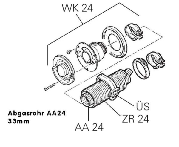 Trubka výfuku E2400 AA24 33mm