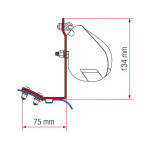 Adaptér na uchycení markýzy Fiamma F35pro delky 220 cm na stěnu Mercedes Vito/Marco Polo L1/H1 (1996-2003) černý