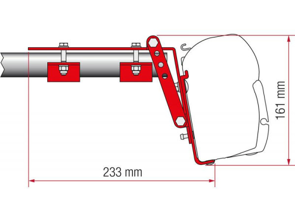 Adaptér FIAMMA F45/Compass pro střešní lištu Kit