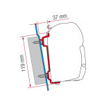 Adaptér pro uchycení markýzy Fiamma F45S a F70 na stěnu Ford Transit H2 (2006-2015)/H3(2015-2021)/VW Crafter/Mercedes Sprinter H3 (2006-2018)