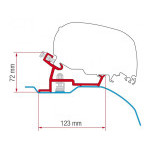 Adaptér na uchycení markýzy Fiamma F65S a F80S do delky 400 cm na střechu Citroën Jumper/Fiat Ducato/Peugeot Boxer X250/X290 L4/H2 (2006-)