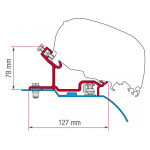 Adaptér na uchycení markýzy Fiamma F65 do délky 370 cm na střechu Citroën Jumper/Fiat Ducato/Peugeot Boxer X250/X290 L3/L4/H3 (2006-)