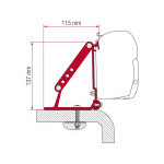 Univerzální adaptér na uchycení markýzy Fiamma F45 a F70 na střechu