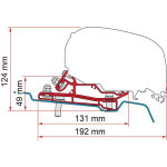 Adaptér Fiamma F35/F80/F65 Ford Transit H3 / L3 od roku 2014, s lištou Bandrup