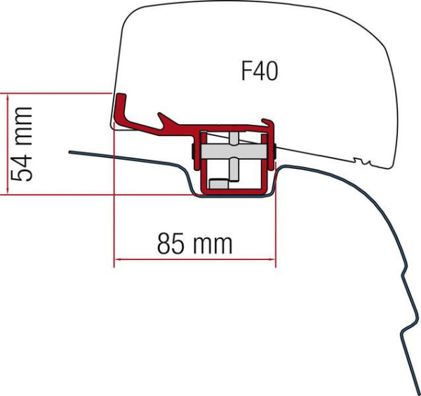 Adaptér F40van pro VWT5/T6 UK