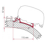 Adaptér na uchycení markýzy Fiamma F65 a F80 délka 450 cm na střechu Carthago Chic