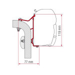 Adaptér na uchycení markýzy Fiamma F45 a F70 delky 400 cm na stěnu Hymer Van/B2