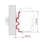 Adaptér na uchycení markýzy Fiamma F45 delky 350 cm na stěnu Rapido Serie 9/10 (2011-)