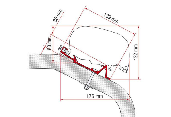 Adaptér LMC Tec 450 - F80, délka 450 cm