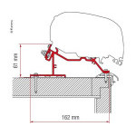 Adaptér Caravan pro uchycení markýzy Fiamma F65S/L a F80 delky 500 cm na střechu karavanu