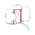 Adaptér pro uchycení markýzy Fiamma F45 a F70 na střešní ližinu Citroën Jumper/Fiat Ducato/Peugeot Boxer L2/L3/H2 (2006-)