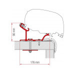 Adaptér na uchycení markýzy Fiamma F65 a F80 delky 490 cm na střechu Carthago Malibu