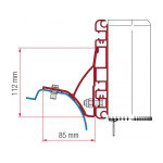 Adaptér pro uchycení markýzy Fiamma Compass na střechu Renault Trafic/Nissan NV300/Fiat Talento/Opel Vivaro B (2014-)