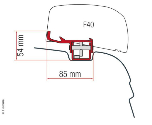 Adapt.f.F40van VWT5/T6 UK