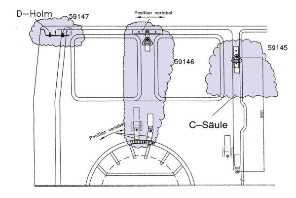 Adaptér 3-bodového pásu VWT5 Set 1