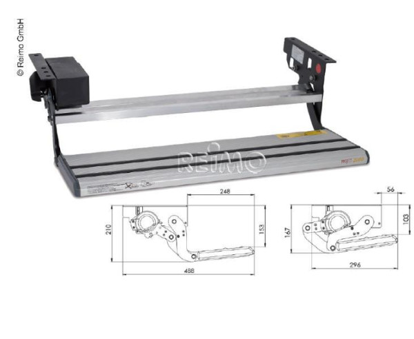 Elektricky vysouvací schůdek Tserie LIPPERT, 12V, 50cm