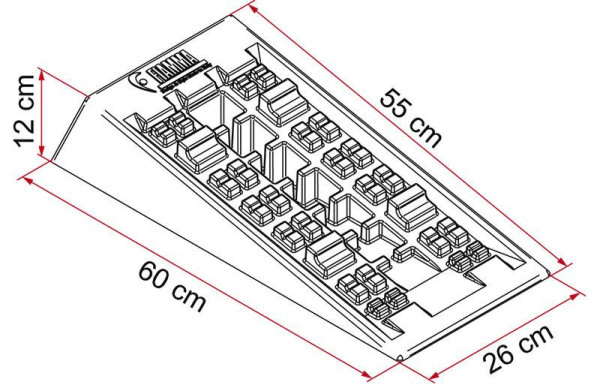 Sada 2ks vyrovnávacích nájezdových klínů, 12t