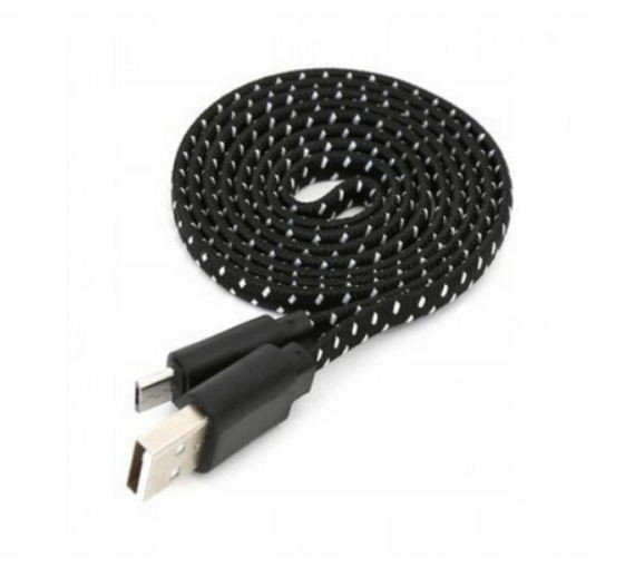 USB kabel Omega 1M USB-Micro černobílý