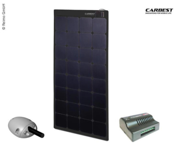 Solární panel 12V/130W Flex čtvercový bílý vč