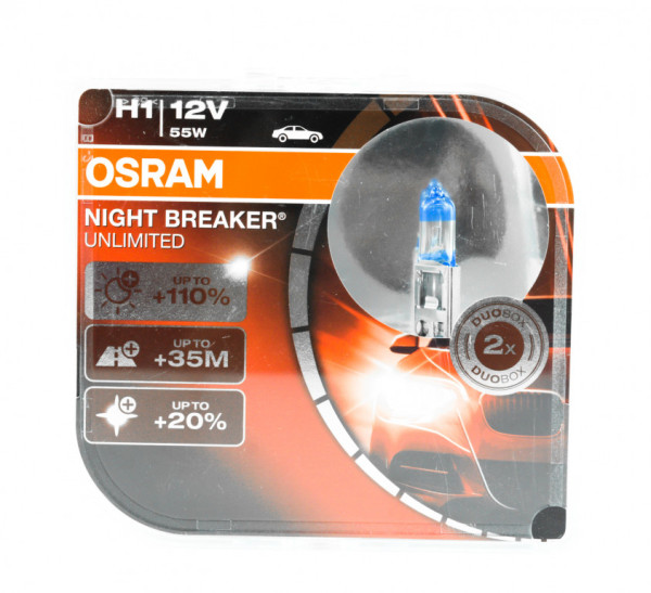 Žárovka 12V H1 55W P14,5s OSRAM NIGHTBreaker Unlimited-DUO