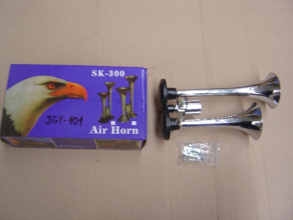 HORN 12/24V AIR SILVER