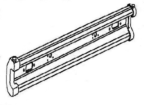 Nárazník zadní 2400mm šedý 16/10