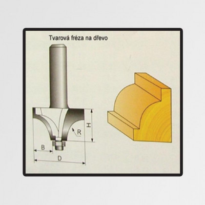 Fréza tvarová do dřeva 7,96x9,8mm