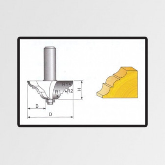 Fréza tvarová do dřeva 8x34,4x12,7mm