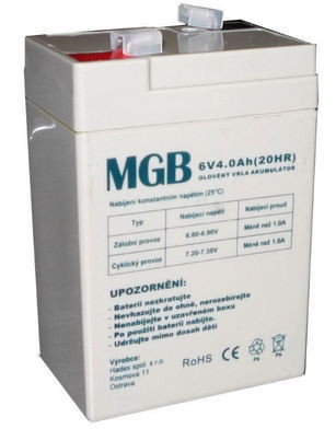 Akumulátor Pb  MGB VRLA AGM 6V/4Ah