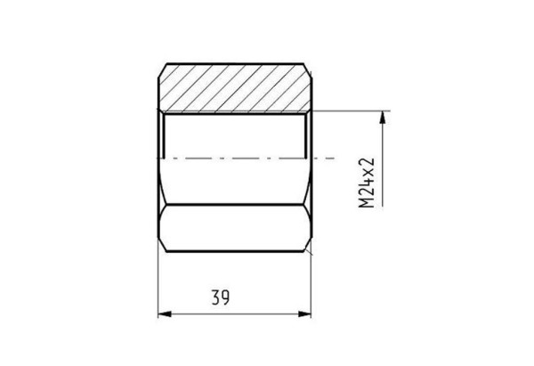 NUT M24x2 upevnění stabilizační tyče MB