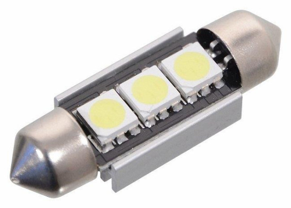 BULB LED 3smd sulf. SV8.5 s rezistorem CAN-BUZ ready WHITE