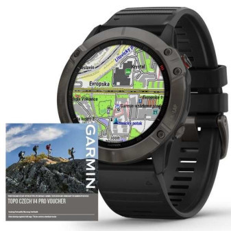 Garmin fenix6X PRO Sapphire, GrayDLC/Black Band (MAP/Music) - zrušeno!