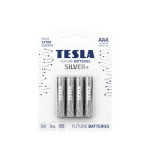 Baterie AAA SILVER 1,5V alkalická TESLA - balení 4 kusů