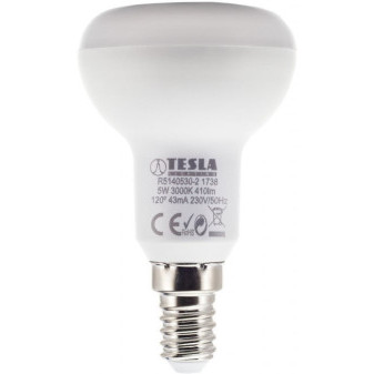 Žárovka TESLA bytová LED Reflektor R50, E14, 5W, 230V, 450lm, 25 000h, 3000K teplá bílá, 180st
