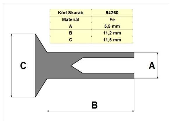 RIVET 5*11.2 Fe SEMITUBULAR