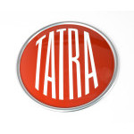 Nápis TATRA kruhový terrno Tatra kovovy chromový rámeček B