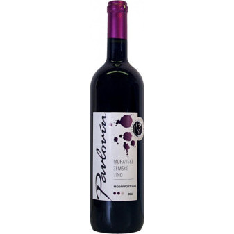 Modrý Portugal - moravské zemské červené 11,5% - vinařství Pavlovín - 0,75L