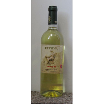 Retsina Dionýsos - řecké víno - bílé suché víno - 0.75L