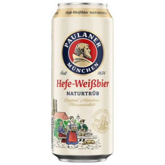 Paulaner - Hefewesbier - kvasnicové pivo - Německo - plech - 0.5L