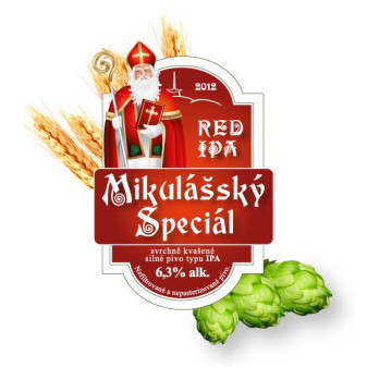 Mikulášský speciál red Ipa - svrchně kvašený speciál 6.3% - Beskydský pivovárek 1.5L