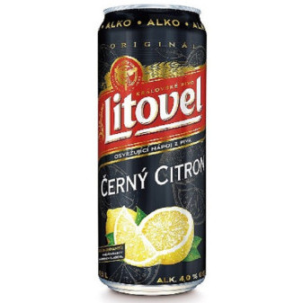 Litovel černý Citron - alko pivo 4.0% - pivovar Litovel - Plech - 0.5L