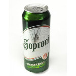 Soproni 5.3% - světlý ležák - pivovar Heineken - plech - 0.5L - maďarské pivo