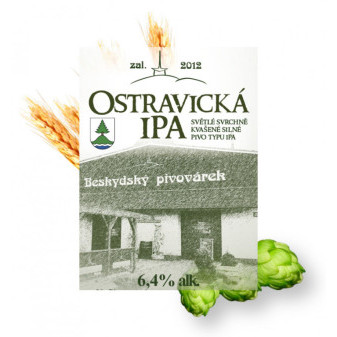 Ipa Ostravická - svrchně kvašené pivo 6.2% - Beskydský pivovárek 1,5L